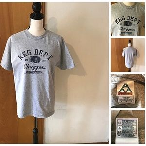 Adult M Novelty Graphic Tee KEG DEPT 1908 CHUGGERS